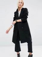 Oasap Fashion Double Breasted Woolen Trench Coat