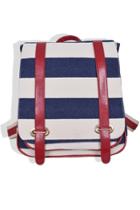 Oasap Classic Striped Faux Leather School Bag
