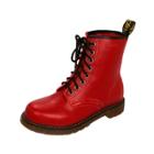 Oasap Round Toe Lace Up Motorcycle Boots
