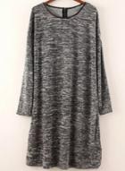 Oasap Casual Long Sleeve Loose Knit Dress