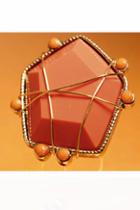Oasap Wire Binding Pentagon Stone Ring