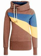 Oasap Fashion Color Block Pullover Drawstring Hoodie