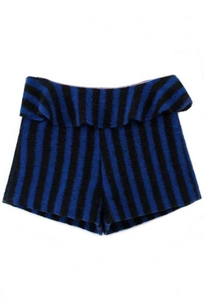 Oasap Sexy Hot Striped Blue Shorts