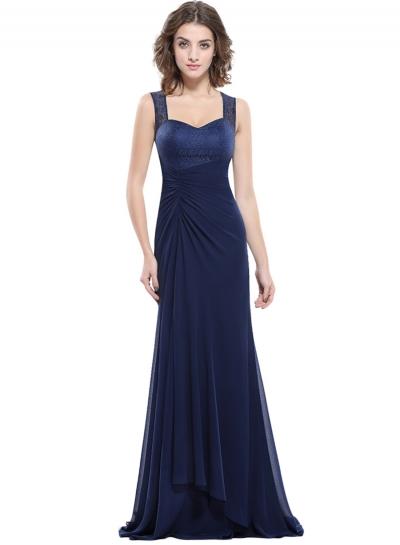 Oasap Women's Sleeveless Lace Panel Maxi Party Evening Dress