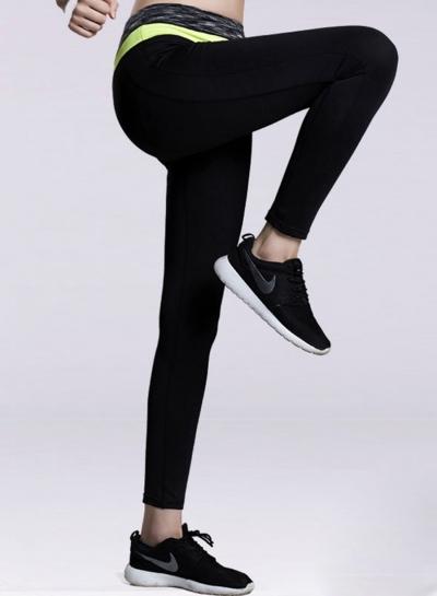 Oasap High Elasticity Color Block Ankle Yoga Leggings