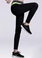 Oasap High Elasticity Color Block Ankle Yoga Leggings