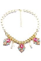 Oasap Deluxe Pandent Faux Pearl Necklace
