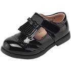 Oasap Gril's Velcro Strap Oxford Shoes With Tassel