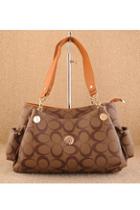 Oasap Oval Pattern Print Riveted Shoulder Bag