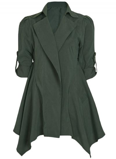 Oasap Women's Casual Long Sleeve Irregular Trench Coat