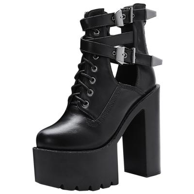 Oasap Women's Strappy Lace Up Platform High Heel Shoes