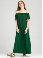 Oasap Off Shoulder Short Sleeve Loose Fit Maxi Dress With Tassel
