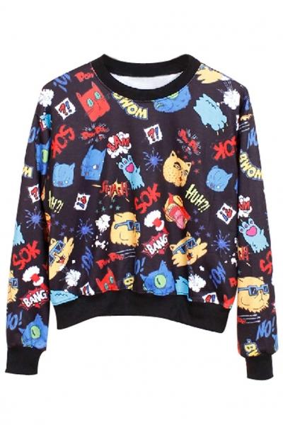 Oasap Lovely Cartoon Animal Sweatshirt