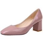 Oasap Square Toe Low Top Slip On Pumps