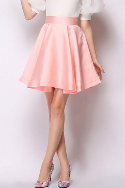 Oasap Sweet Flounced Hem Swing Skirt