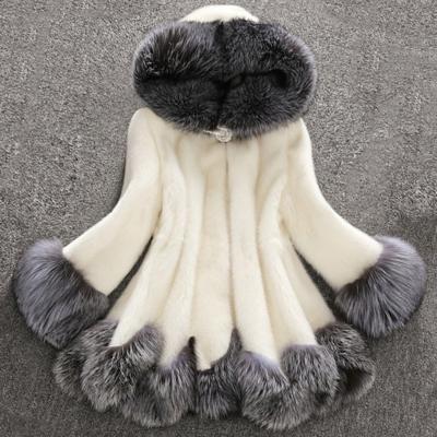 Oasap Fashion Faux Fox Hooded Coat