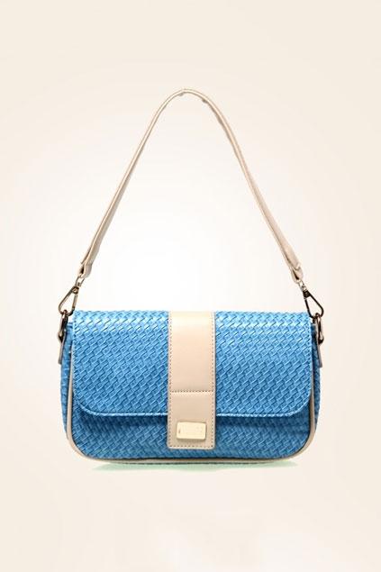 Oasap Candy Colored Plaited Shoulder Bag