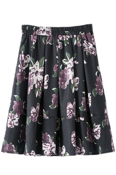 Oasap Elegant Pleated High Waist Skirt