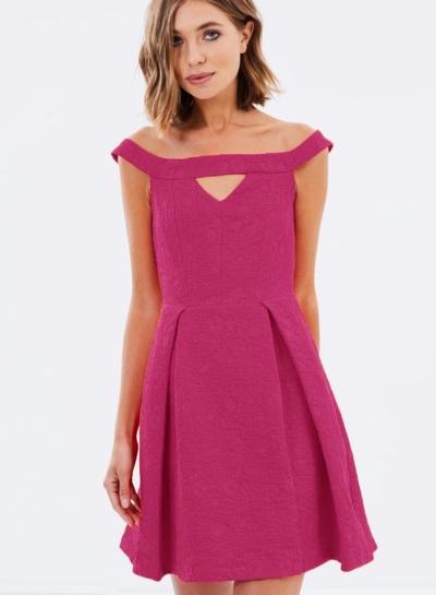 Oasap Slash Neck Sleeveless Hollow Out Party Dress