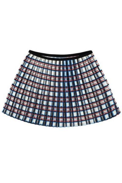 Oasap Plaid Pleated Skirt