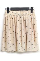Oasap Cute Dog Chiffon Skirt