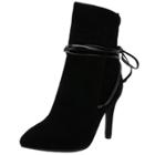 Oasap Pointed Toe Solid Color Ankle Boots