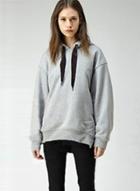 Oasap Fashion Side Zip Pullover Hoodie