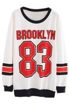 Oasap Brooklyn Number 83 Sweatshirt