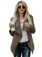 Oasap Fashion Turn-down Collar Open Front Plush Coat
