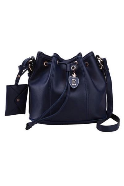 Oasap Retro Pu Bucket Bag