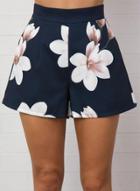 Oasap Casual High Waist Floral Wide Leg Shorts