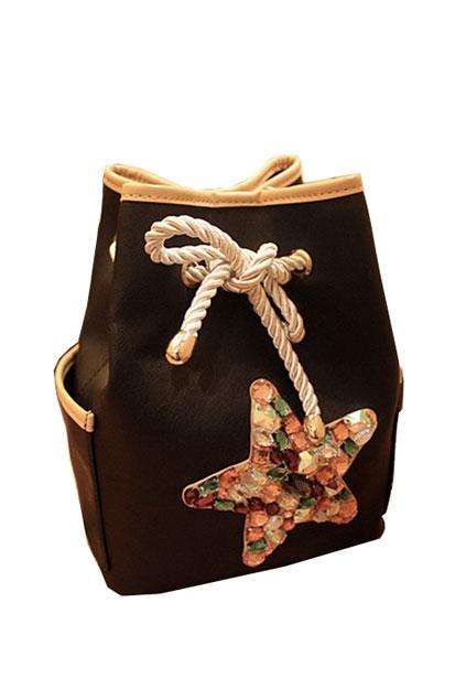 Oasap Rhinestone Embellished Duffel Bag