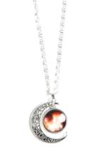 Oasap Fashion Star And Crescent Artificial Gemstone Necklace