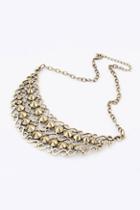 Oasap Multi Layer Nail Inlaid Necklace