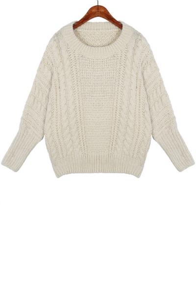Oasap Glitter Cable Sweater