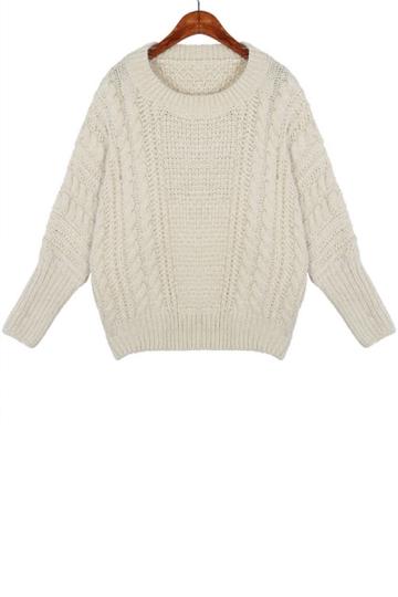 Oasap Glitter Cable Sweater