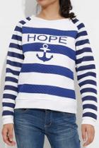 Oasap Boat Anchor Print Sweatshirt