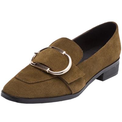 Oasap Fashion Low Cut Square Toe Flat