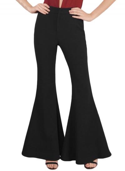 Oasap Women's Fashion Solid High Waist Bell-bottom Pants