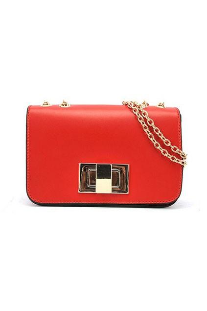 Oasap Chic Oversized Metal Buckle Detail Shoulder Bag