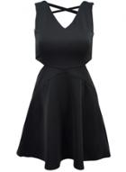 Oasap Women's Side Cut-out Little Black Dress