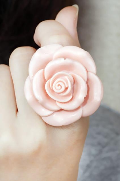 Oasap Oversize Flower Stretchy Ring