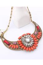 Oasap Moon Pattern Bib Necklace