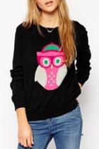 Oasap Cute Owl Knitted Pullover Sweater