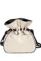 Oasap Casual Drawstring Shoulder Bag With Contrast Color Lining