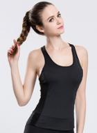 Oasap Women's Solid Color Breathable Dri-fit Skinny Sports Vest