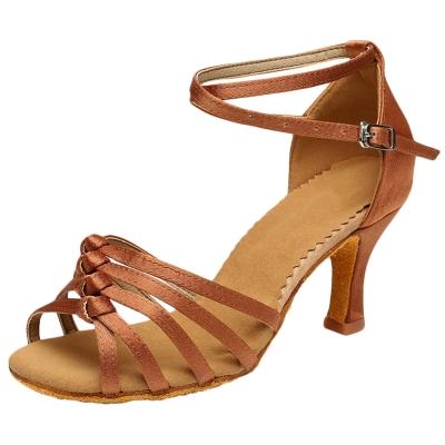 Oasap Peep Toe Cross Strap Latin Party Dance Shoes