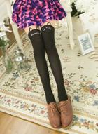 Oasap Fashion Letter Cat Graphic Skinny Fit Leggings