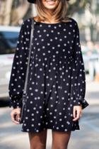 Oasap Fashion Polka Dot Chiffon Dress