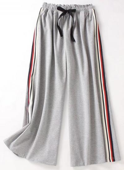 Oasap Drawstring Waist Wide Leg Pants